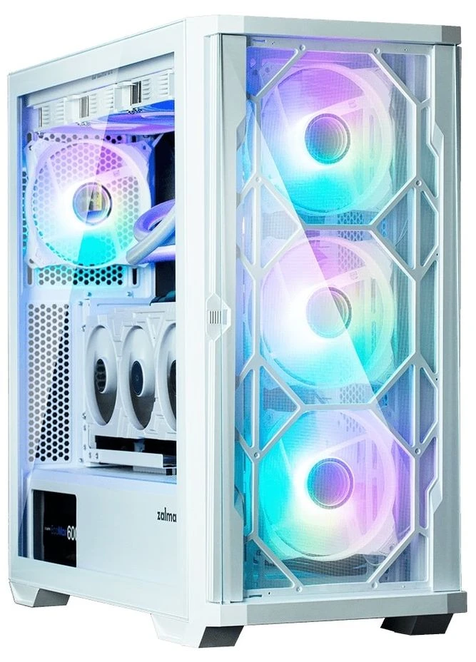 Корпус Z10 Duo без БЖ, 2xUSB3.0, 1xUSB Type-C, 4x120мм ARGB, VGA 395мм, LCS ready, TG Side Panel, EATX, білий Zalman (387185920)