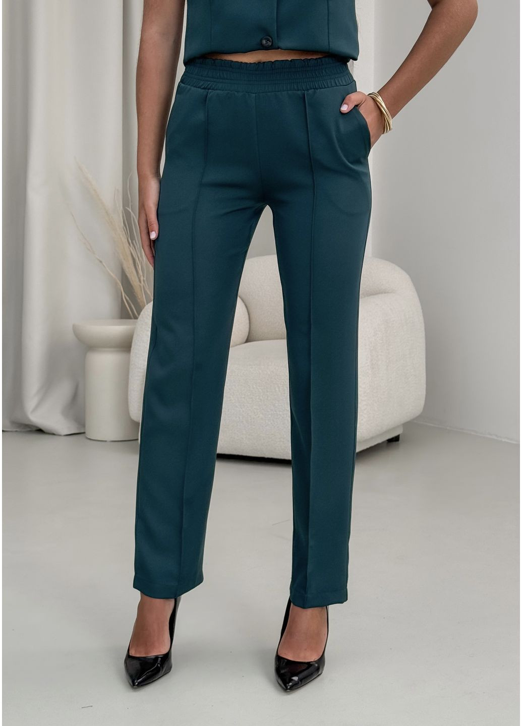 Жіночі класичні штани зі стрілками з костюмки Merlini Вербано (366074295)