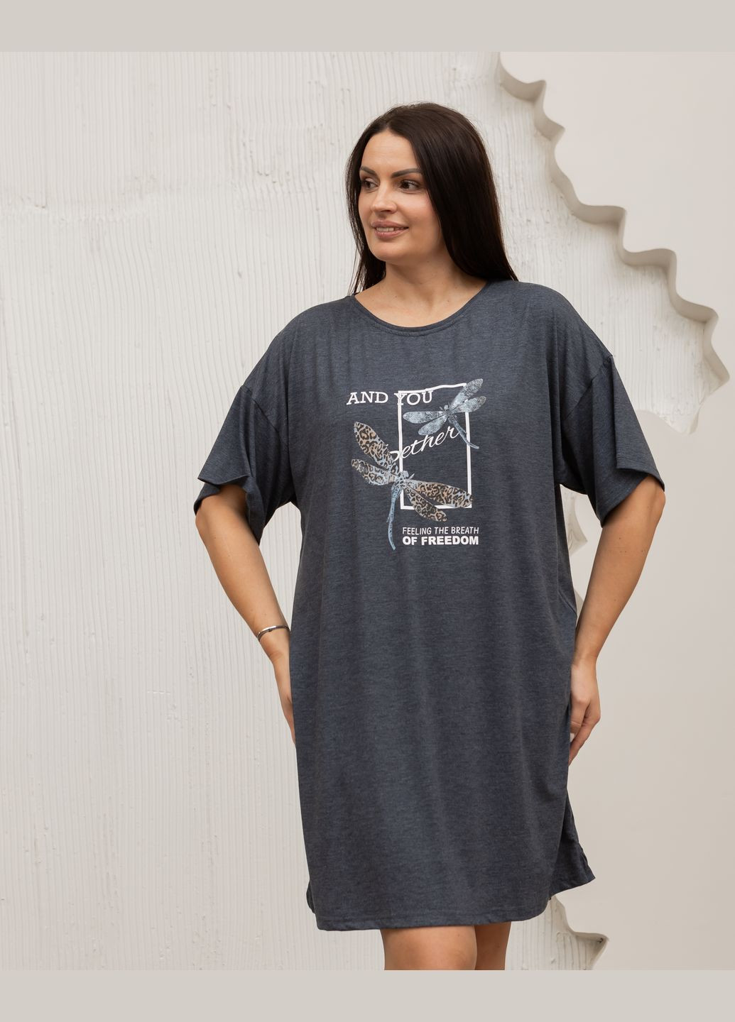 Темно-синяя рубашка Nicoletta