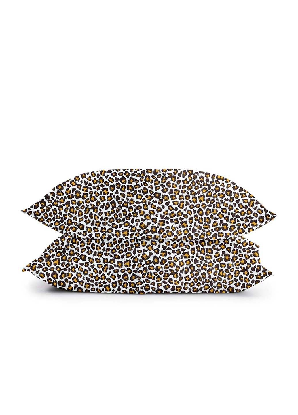 Євро постіль з простирадлом на гумці Leopard CS3 200х220 см Cosas (307385901)