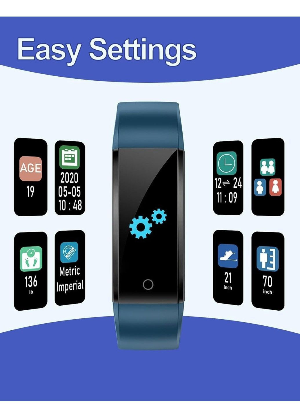 Фітнес-браслет синій Grv (362577031)