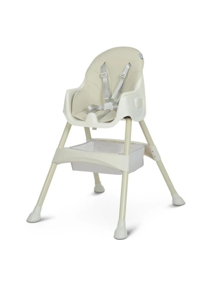 Стільчик для годування M 4136-2 Ice Gray, складаний, 5-ти точковий, екошкіра No Brand (329898244)