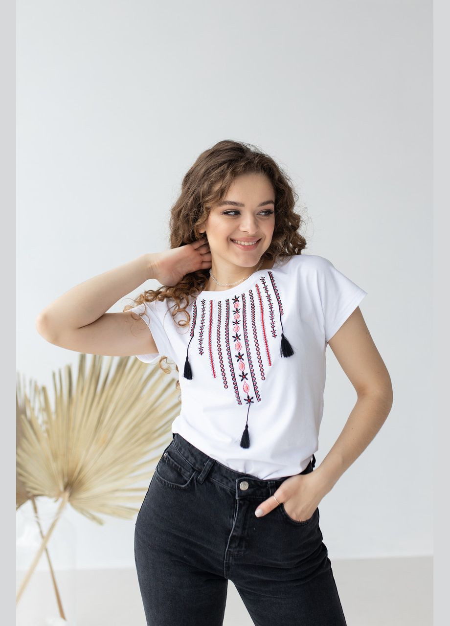 Жіноча футболка вишиванка "Намисто" MEREZHKA (288644992)