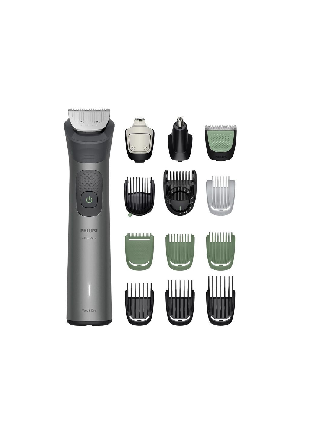 Триммер Series 7000, для бороды, головы и тела, насадок-15, сталь, серый Philips (362668437)