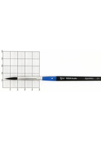 Пензлик білка кругла "ROSA Studio" /211/ №4, к. р. (1/12) Micron (391722839)