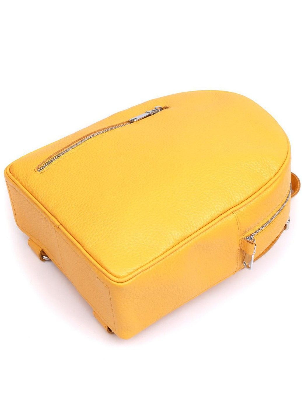 Жіночий шкіряний рюкзак 16321 із зернистою текстурою, Жовтий Shvigel (333662377)