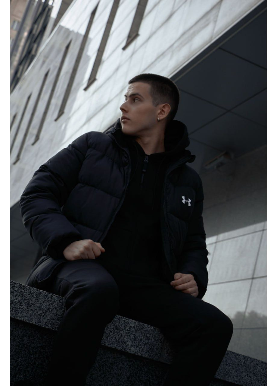 Черная зимняя куртка зимняя черная из лого Luna