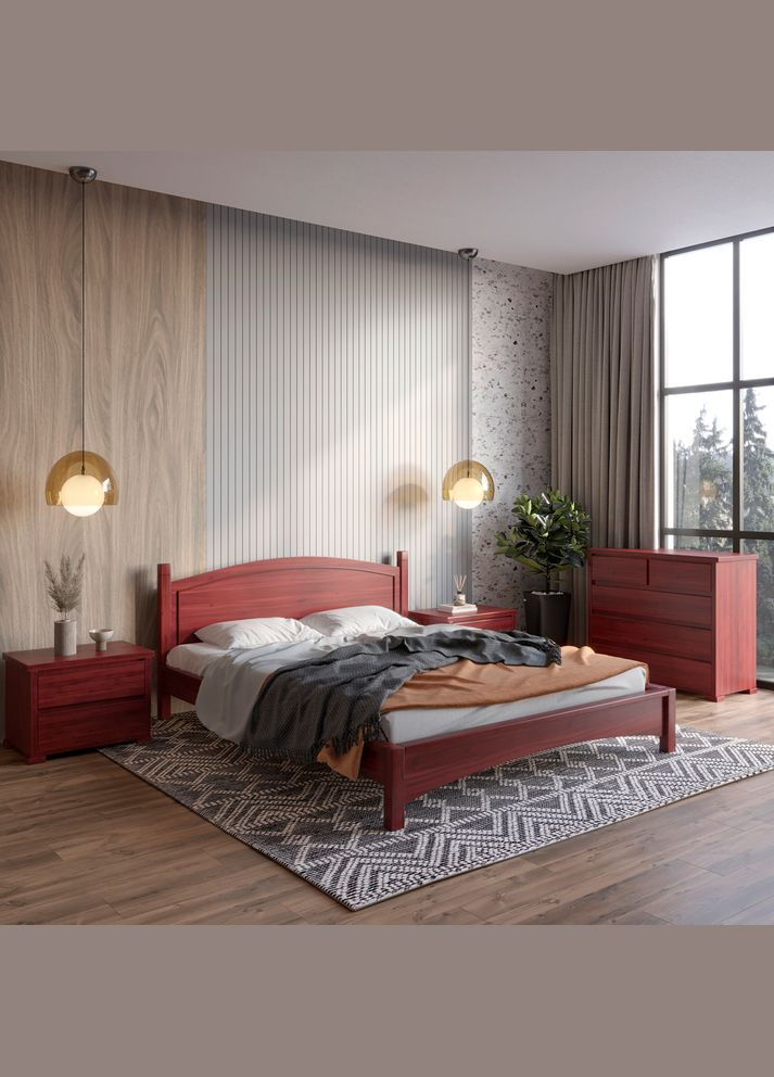 Двуспальная деревянная кровать Мангеттен Н 160х200 см (MBG-3405) Mebigrand (368283256)