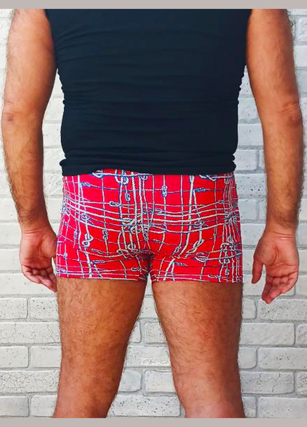 Чоловічі труси, боксери, короткі червоні, бамбук. No Brand (315338925)