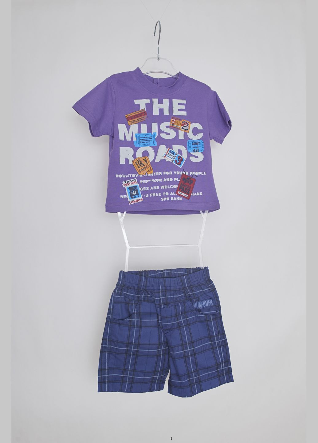 Фиолетовый летний комплект(футболка+шорти) Sprint