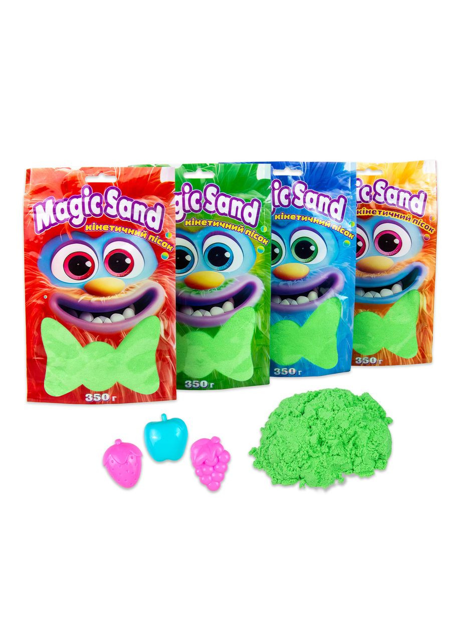 Кінетичний пісок Magic sand в пакеті 39402-2 зелений, 0,350 кг Strateg (362489531)