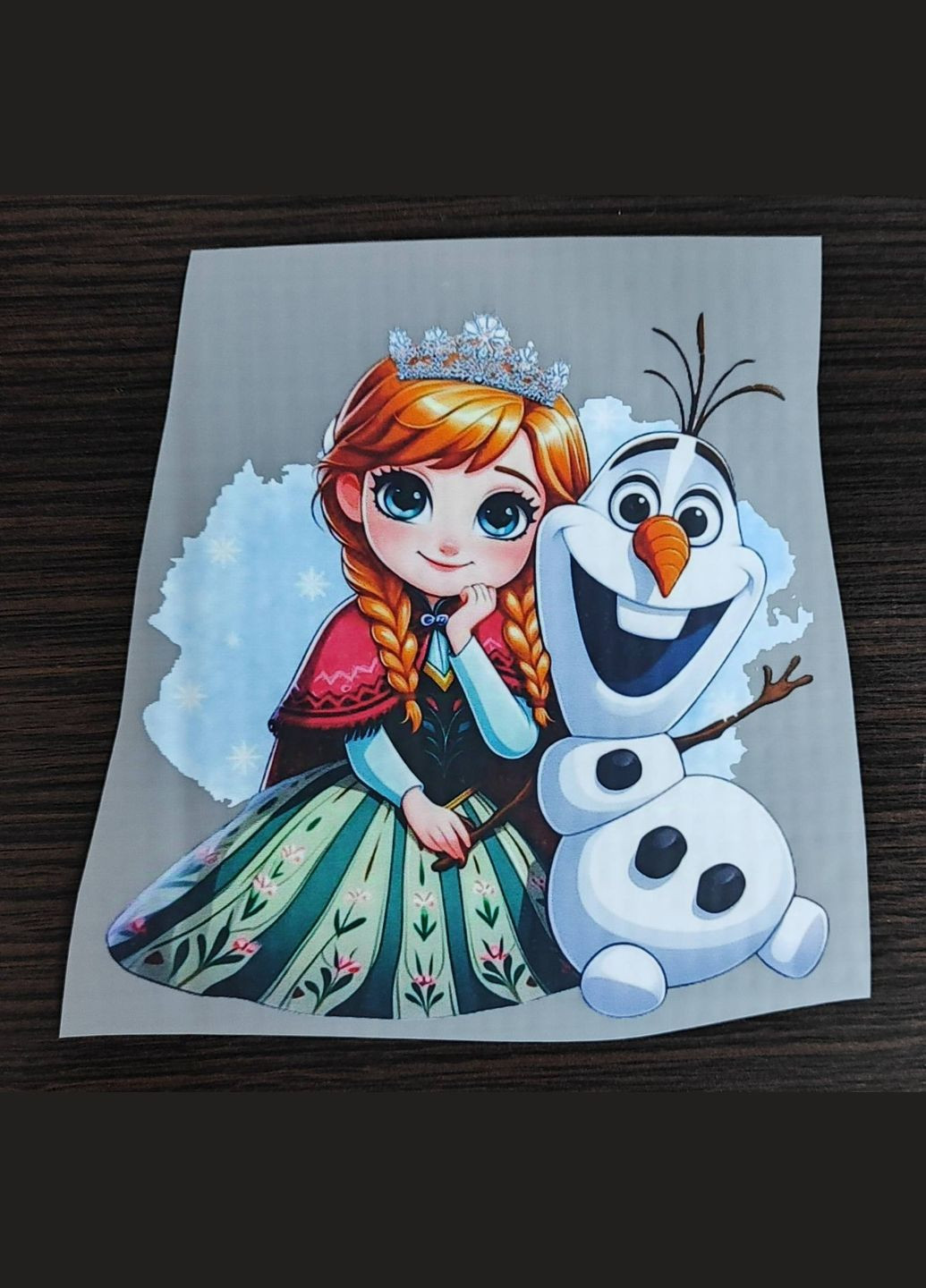 Термонаклейка новорічна на одяг дівчинка з сніговиком Кураж (314838673)