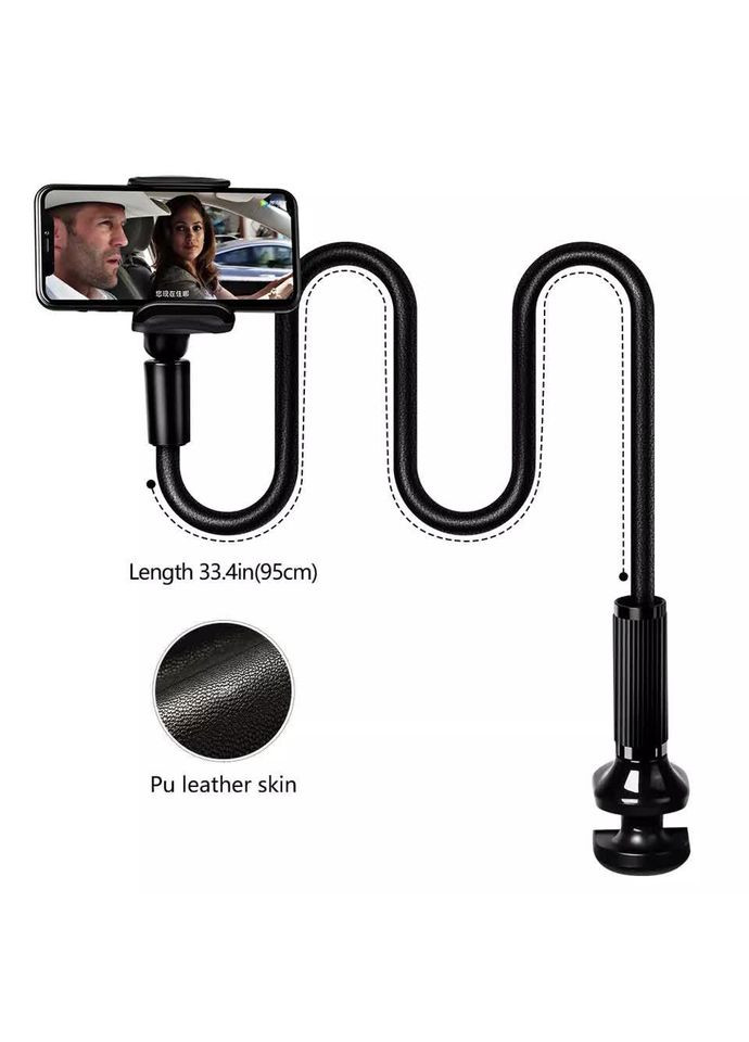 Гнучкий тримач для телефона з прищіпкою IVY III 95 см Flexible Mobile Holder Black VHG (334305015)