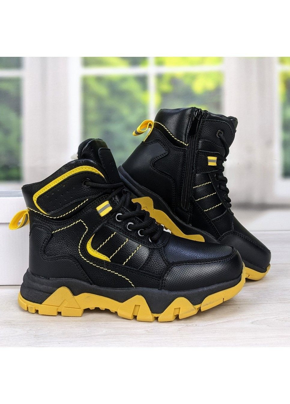 Черные повседневные зимние ботинки зимние для мальчика Paliament