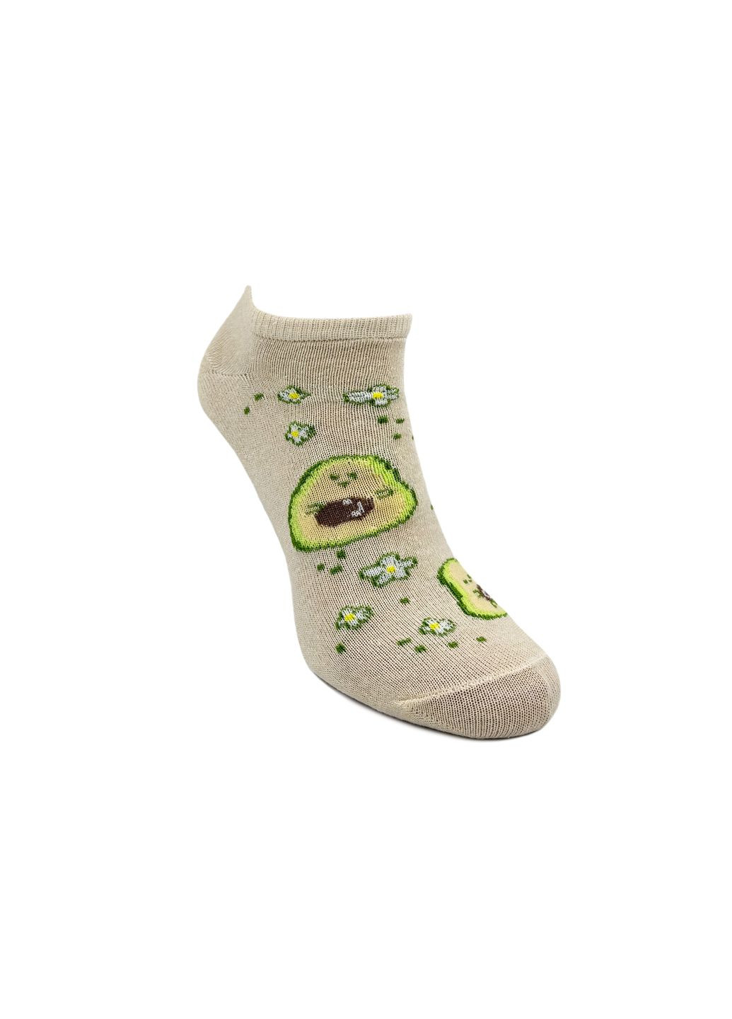 Комбіновані шкарпетки жіночі, короткі. авокадо. комплект з 3х пар. колір: кольоровий мікс. Крокус малюнки (335837790)