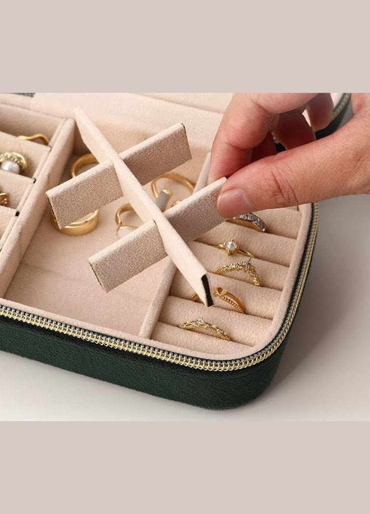 Органайзер для бижутерии и украшений 15019 5.5х11х15 см зеленый No Brand (364493034)