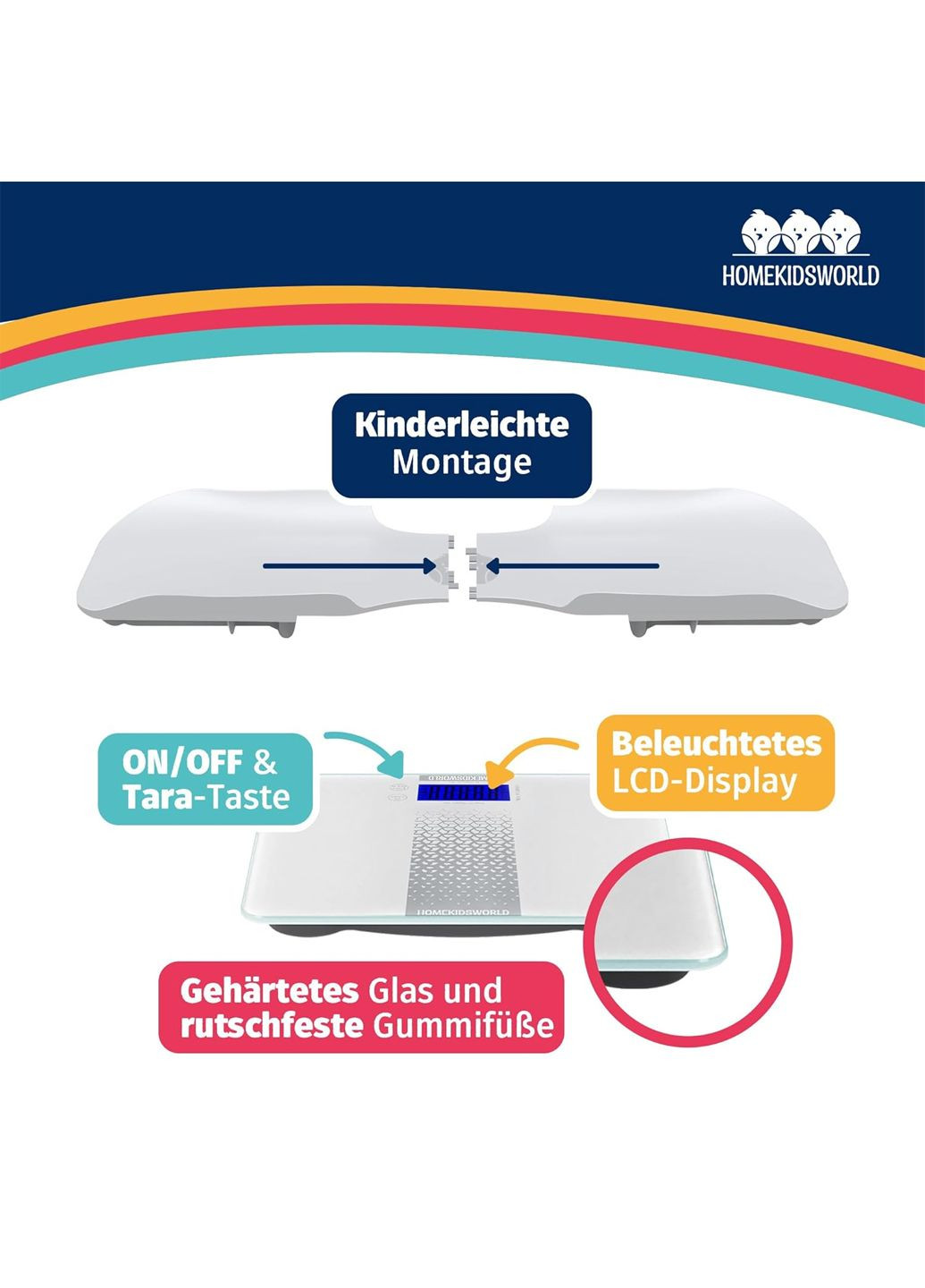 Універсальні підлогові/дитячі ваги 2 в 1 комбінований HomeKidsWorld Amazon (361162110)