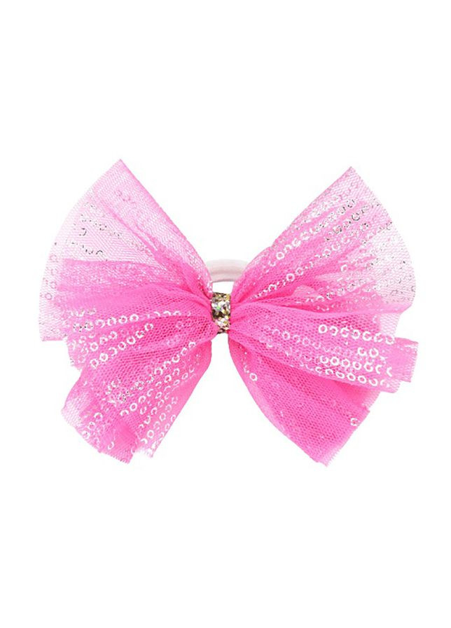 Дитячі резинки для волосся "Бантик фатиновий" 0302-876, 6 шт La-beauty (301789173)