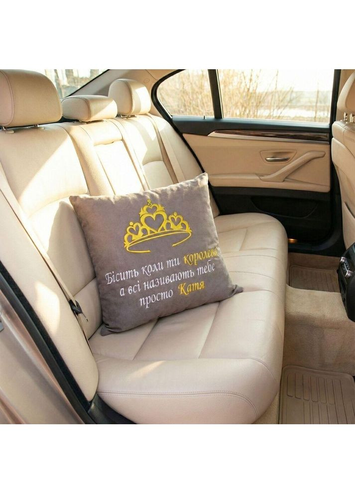 Подушка іменна 45x45 см з індивідуальною вишивкою імені, подарунок дівчині, мамі, сестрі IDEIA (373034043)