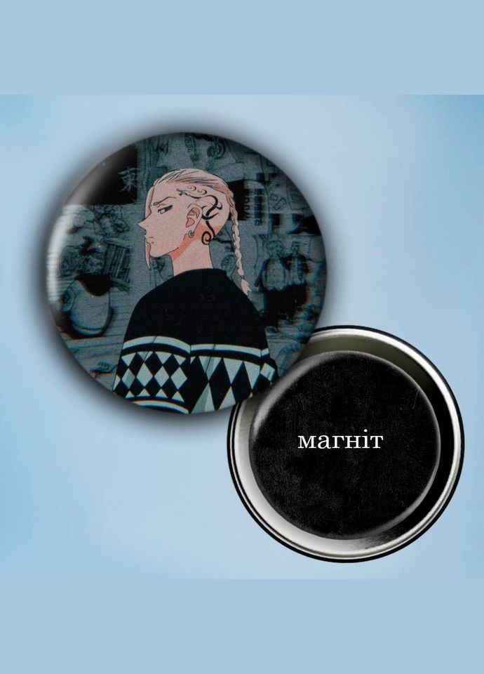 Фотомагнит (магнит на холодильник) Аниме Токийские мстители #0011 56 мм черный No Brand (309156746)