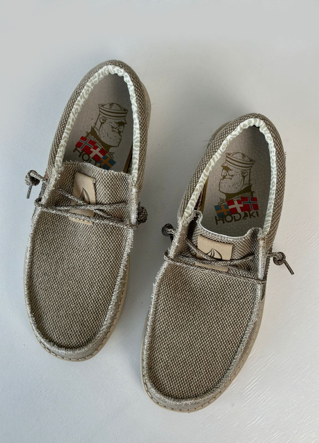 Светло-бежевые мокасины Hodaki