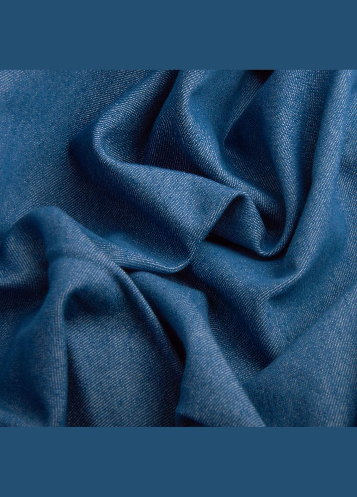 Тканина джинс, джинсова 150 см 230 г/2 стрейчева, для джинсів, костюмів, спідниць, дитячого одягу синя IDEIA (336211223)