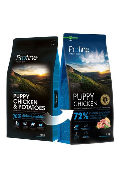 Корм сухий Puppy Chicken and Potatoes для цуценят та юніорів всіх порід, з куркою та картоплею, 12 кг Profine (334428850)