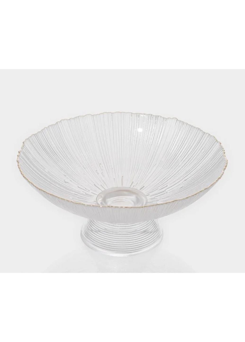 Фруктовниця HP-19-46-1 скляна 25 см Напівпрозора Yiwu (363319917)