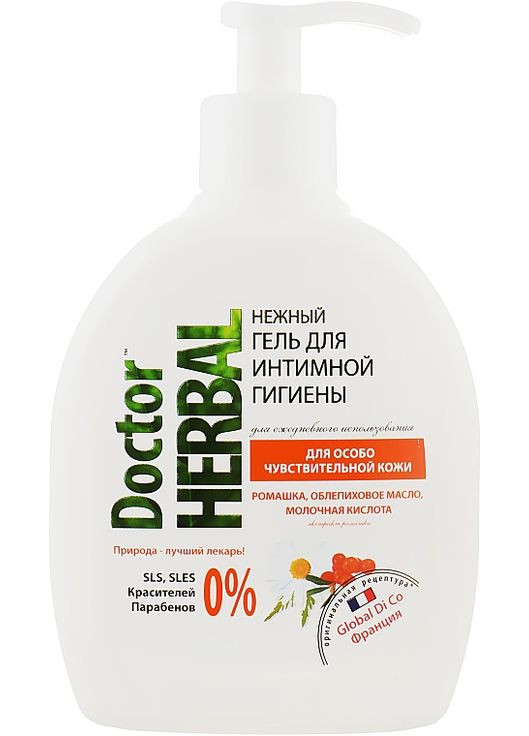 Гель для інтимної гігієни "Ромашка і обліпихова олія" 300ml (275903-77785) Doctor Herbal (368619144)