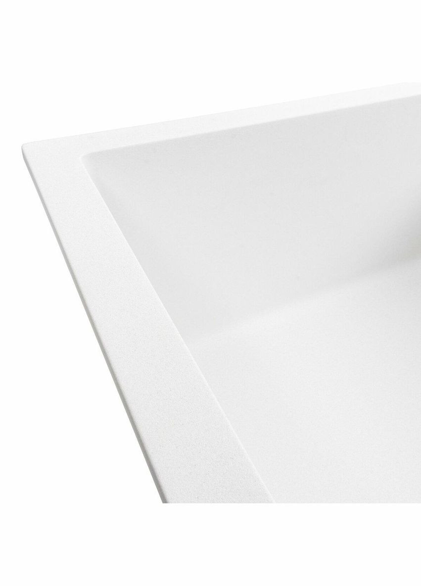 Кухонна мийка гранітна матова 7050 CASCADA білосніжний Platinum (342069286)