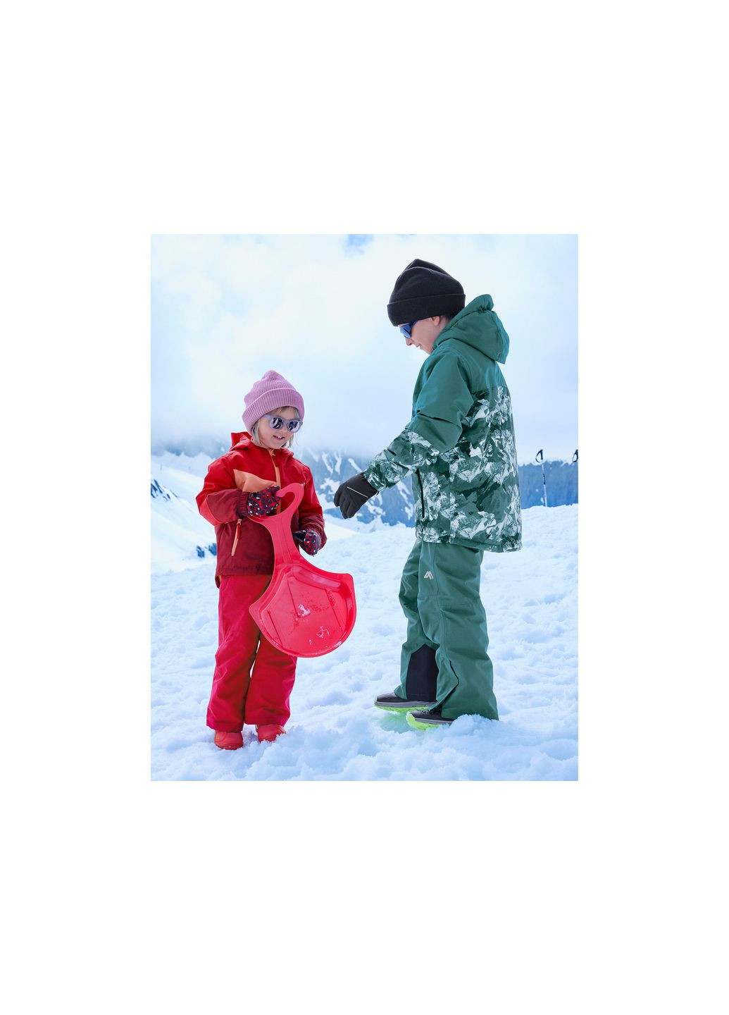 Красная демисезонная термо-куртка лыжная мембранная (3000мм) для девочки bionic-finish® eco 427318 куртка-лайнер Lupilu