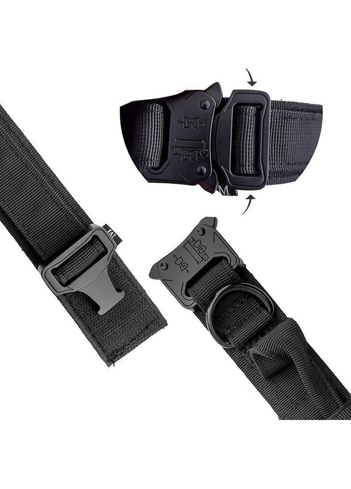 Тактичний нашийник з повідком для собак із металевою пряжкою No Brand (362136196)