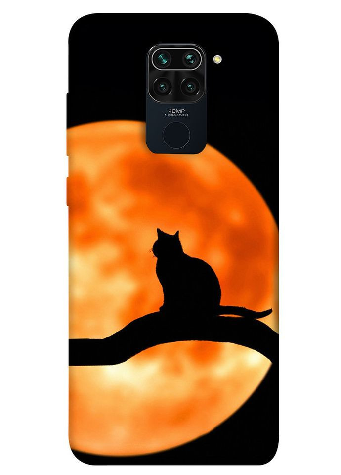 Чохол з принтом для Xiaomi Redmi Note 9, 10X для Ксяомі, ксіомі редмі ноте 9, редмі 10х Кіт на тлі місяця No Brand (339873685)