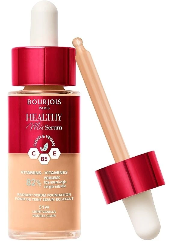 Bourjois Тональная основа Healthy Mix Serum Foundation 52W - Vanilla (2-1108826) — Крем, Франция (380143185)