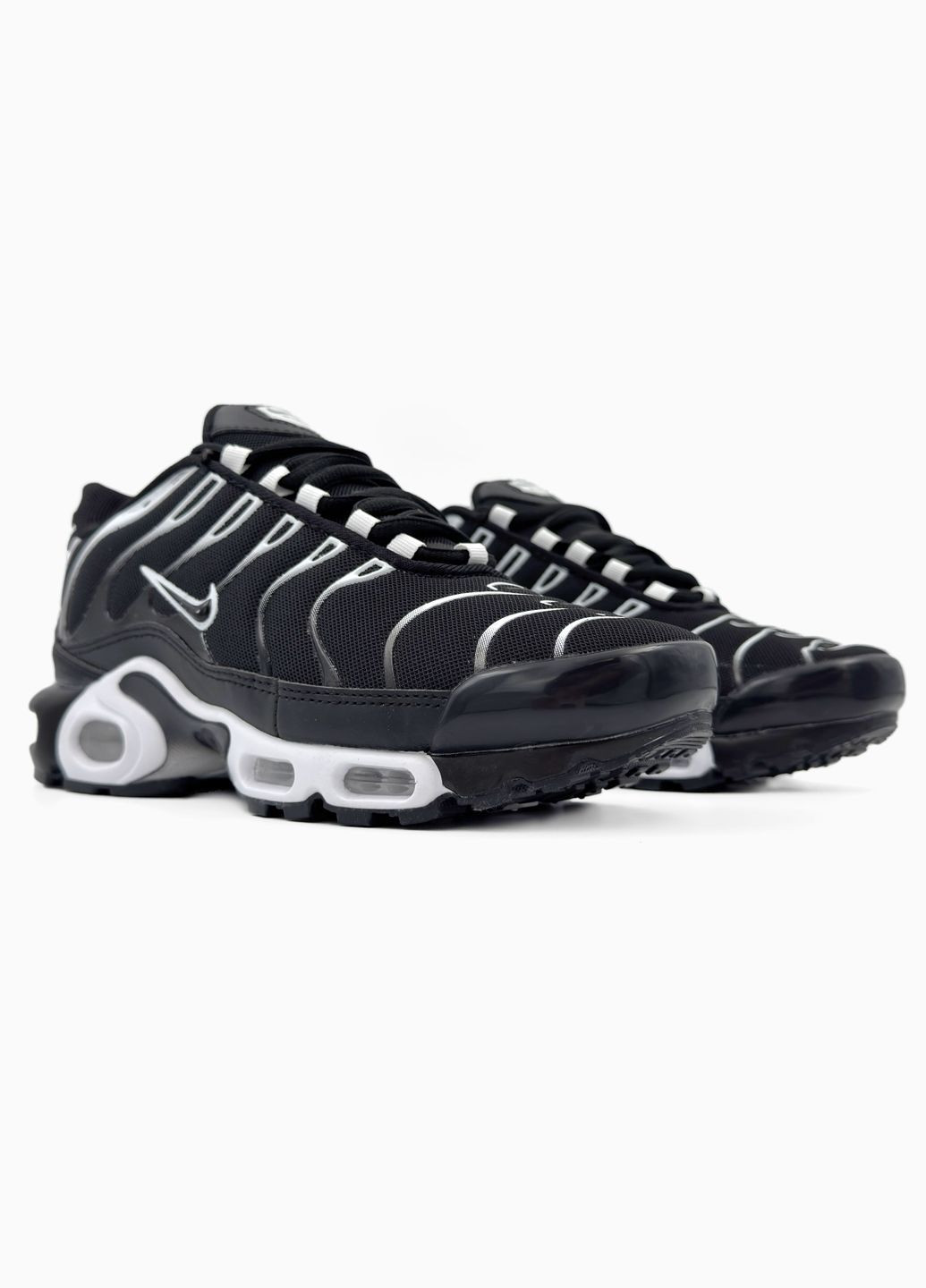 Кросівки жіночі і чоловічі Nike Air Max TN Plus black | Найк Аір макс ТН Плюс чорні No Brand чорні демісезони (316231425)