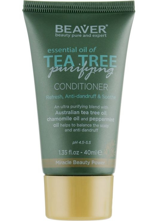 Зміцнювальний кондиціонер для волосся з олією чайного дерева Essential Oil Of Tea Tree Conditioner 730ml (662039-100069) Beaver Professional (368664034)