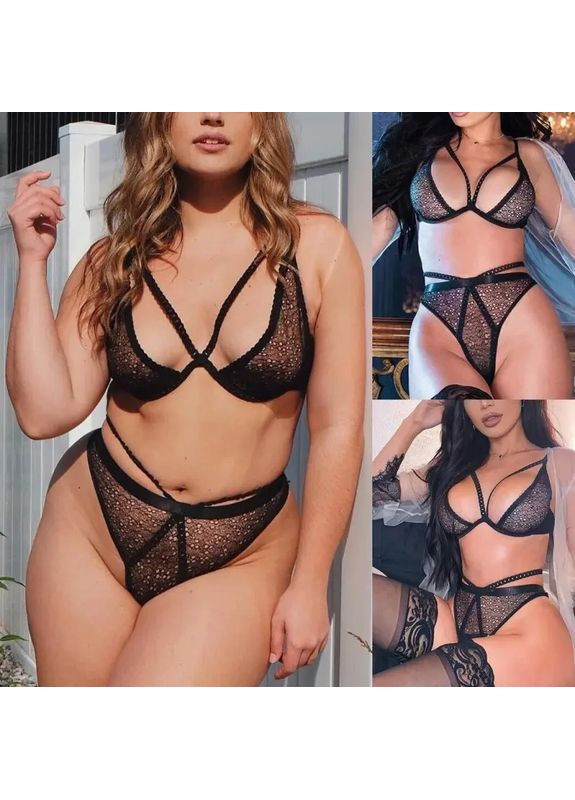 Чорний демісезонний сексуальний мереживний комплект спідньой білизни для сексу. жіноча спідня білизна двійка China