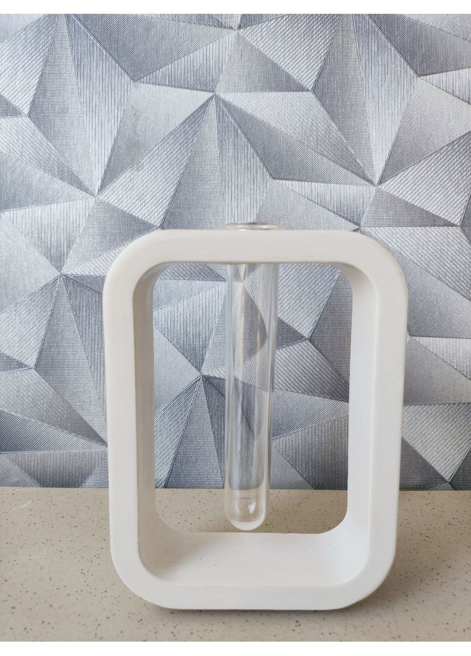 Минималистичная гипсовая ваза с колбой ручной работы Handmade (361895934)