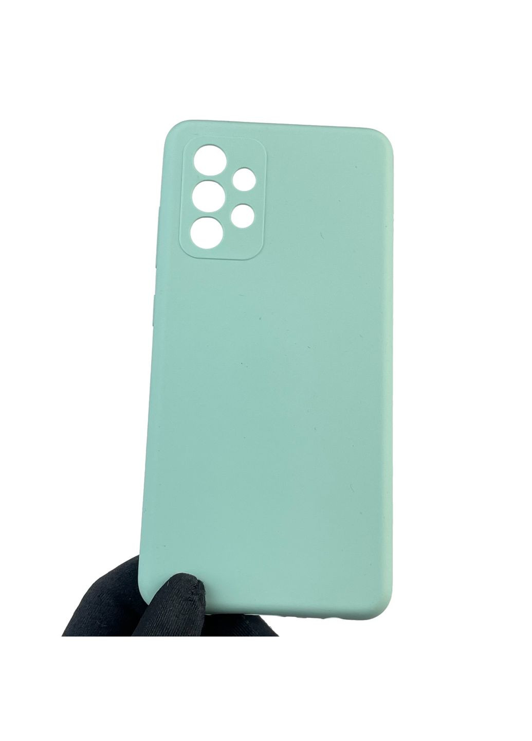 Чохол для Galaxy A52 4G (SM-A525) силіконовий з мікрофіброю нековзний на самсунг а52 4г бірюзовий Samsung (366387147)