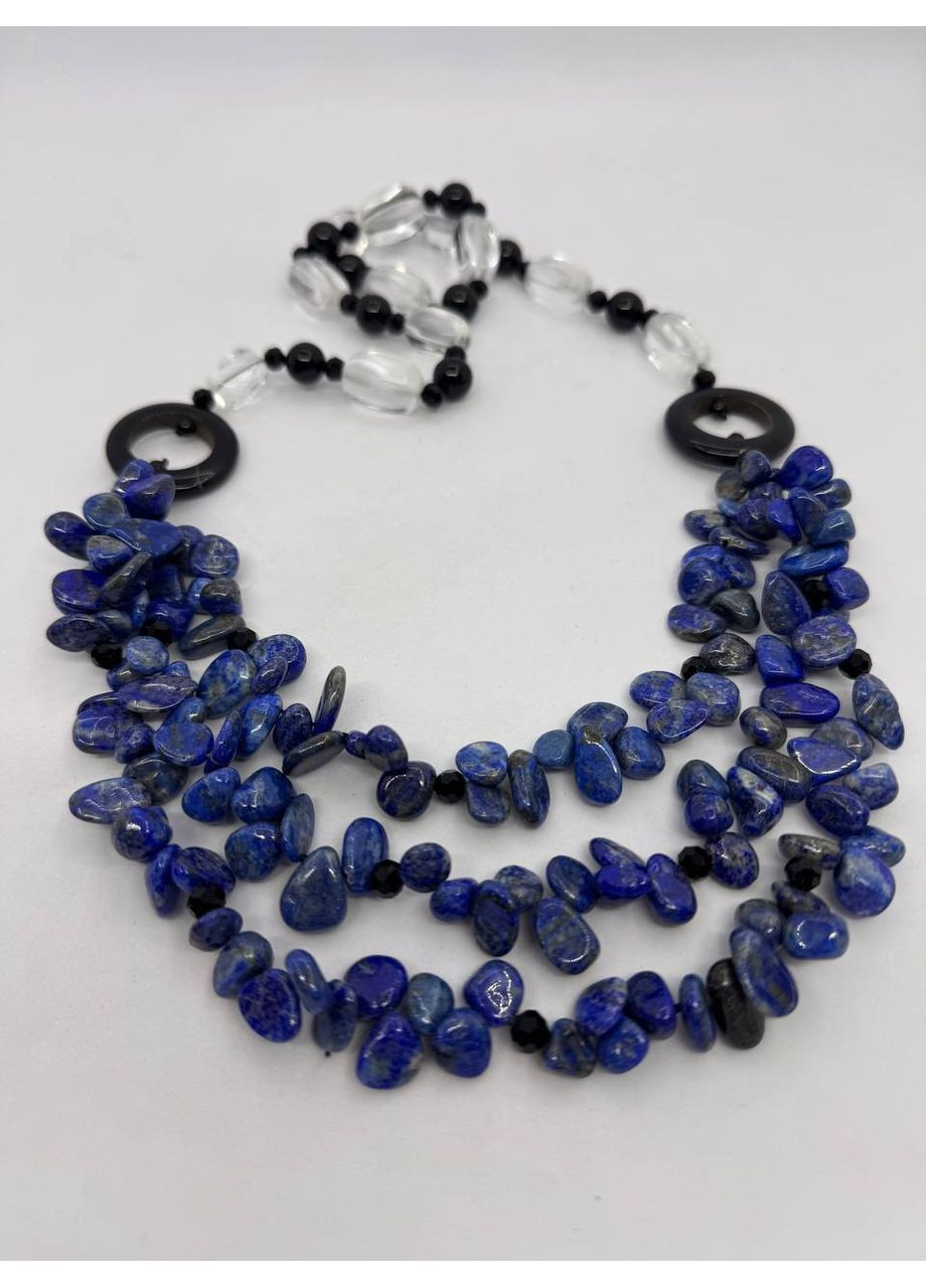 Намисто з лазуріту та кварцу 74 см Синій No Brand (363829957)