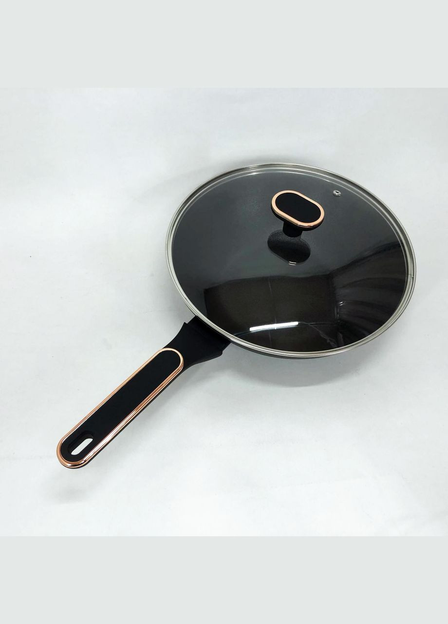 Сковорода MG-1168 з кришкою 28 см кована антипригарна, сковорода якісна на плиту Magio (364664738)