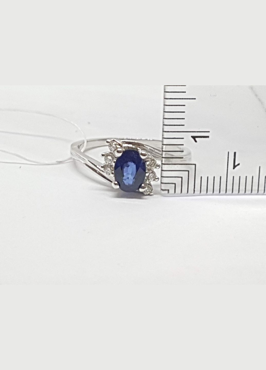 Золотое кольцо с бриллиантами и сапфиром. Артикул 55062626BS332 No Brand (333337540)