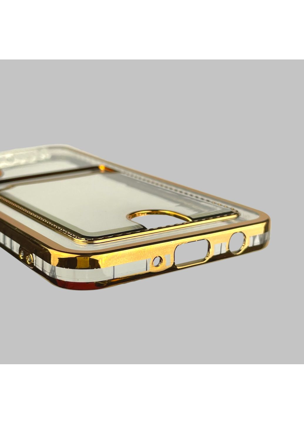 Чохол для Galaxy A50s (SM-A507F) із золотою окантовкою з кишенькою для карток на самсунг а50с золотий Samsung (366020871)