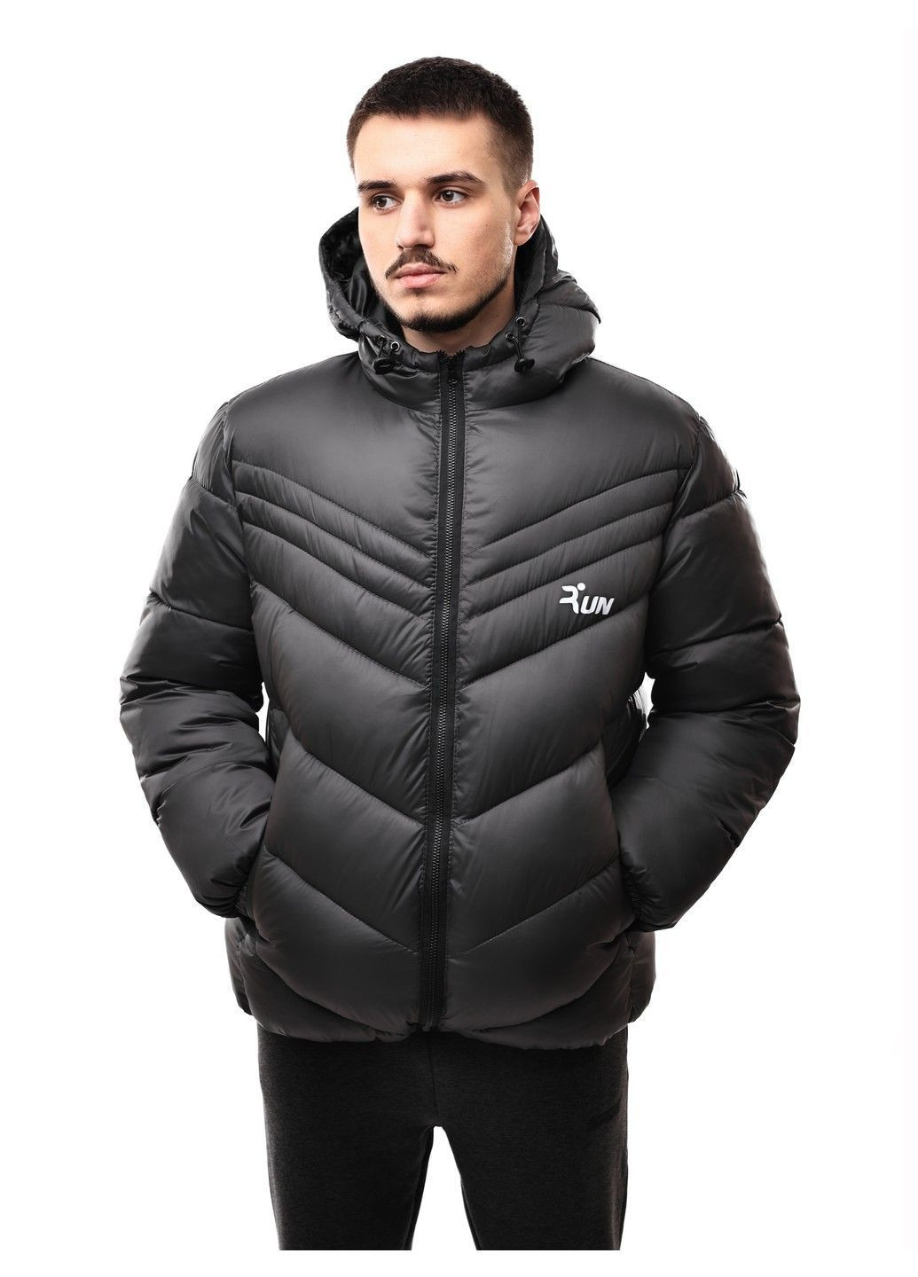 Темно-серая зимняя куртка зимняя мужская FAVORITE STYLE