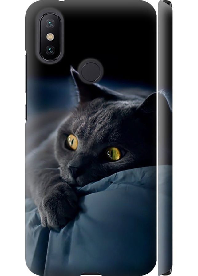 3D пластиковий матовий чохол 'Димчастий кіт' для Endorphone Xiaomi Mi A2 (265227064)