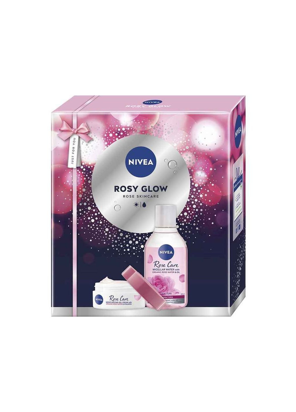 Набор подарочный для женщин 2025 Rosy Glow: Мицеллярная вода+Крем для лица Nivea (369619992)