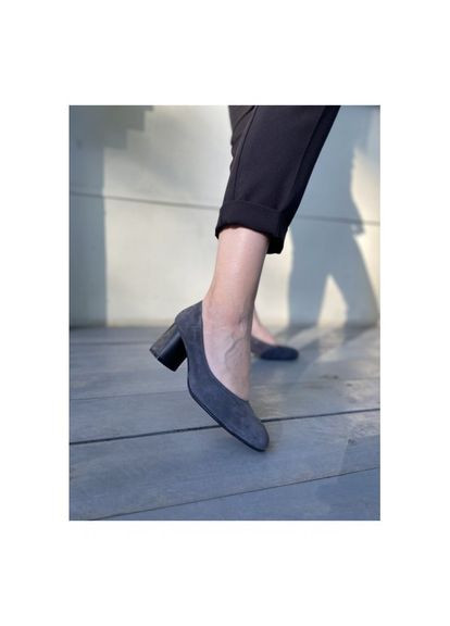 Класичні замшеві туфлі Grey Натуральна замша р. (vm-605512s) Vm-Villomi (282847013)