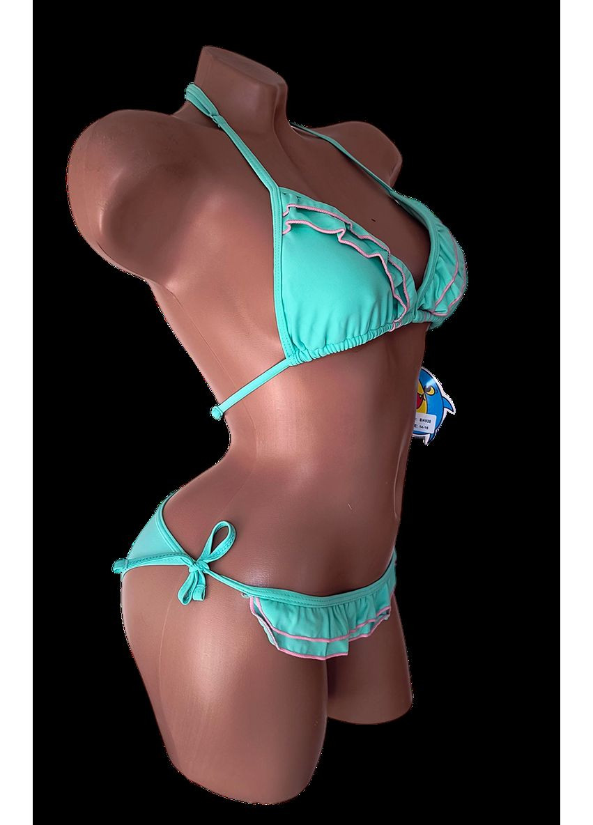 Мятный летний купальник подростковый раздельный терес раздельный Teres