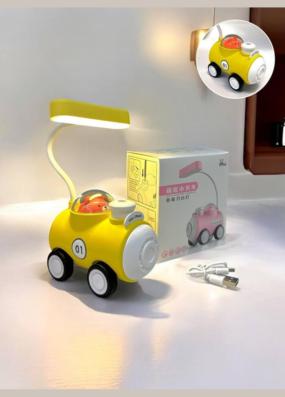 Настольная лампа в виде игрушечного поезда с мишкой. No Brand (346440152)