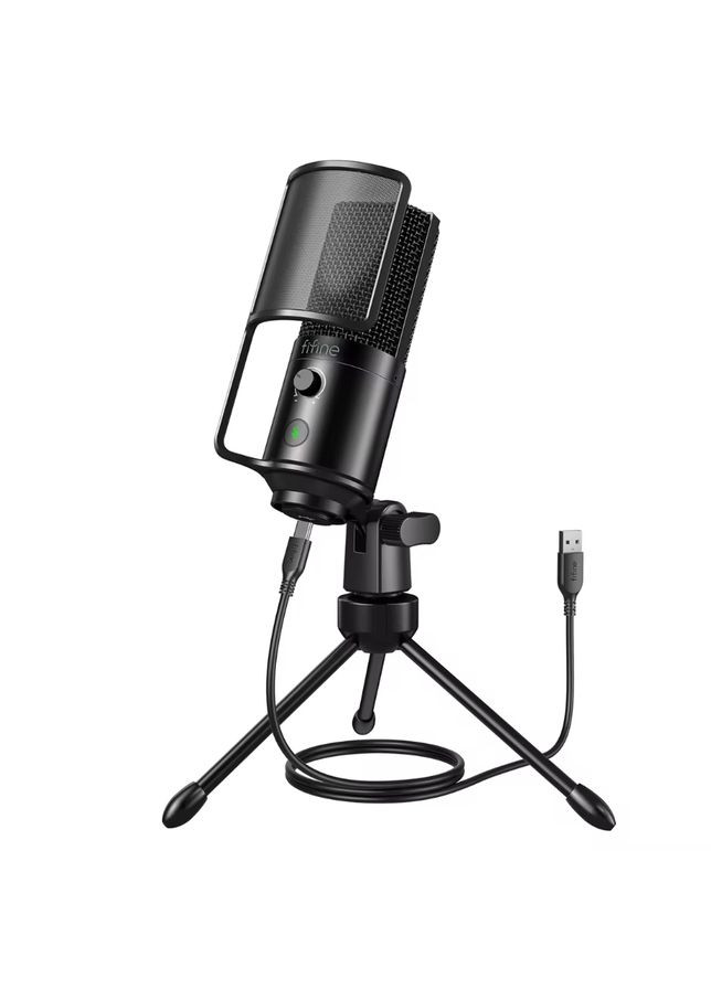 Микрофон конденсаторный K669 Pro 1 студийный, с регулятором громкости и поп-фильтром Fifine (302245149)
